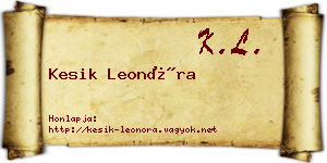 Kesik Leonóra névjegykártya